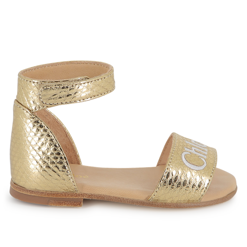 Leather sandals with straps CHLOE 
                    GIRL