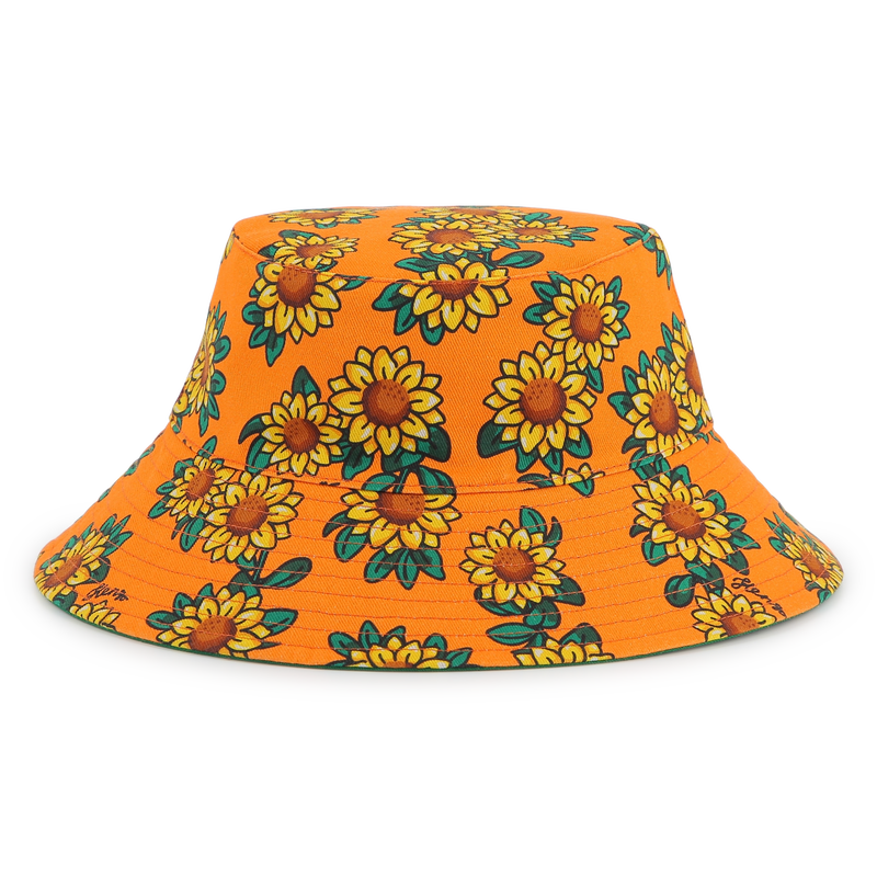 Reversible cotton bucket hat KENZO KIDS 
                    UNISEX