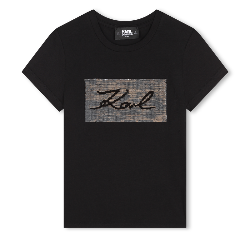 Reversible Sequined T-Shirt KARL LAGERFELD KIDS 
                    GIRL