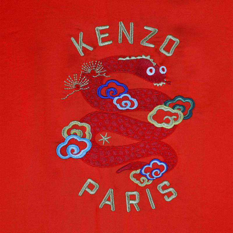 Flared puff-sleeved dress KENZO KIDS 
                    GIRL