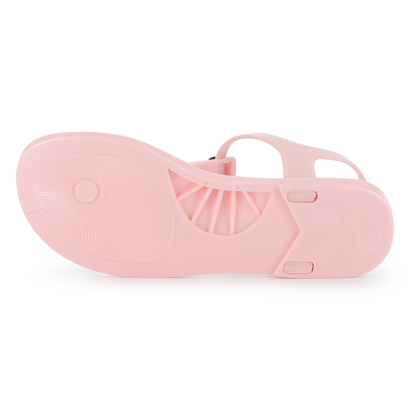 Buckled sandals with badge KARL LAGERFELD KIDS 
                    GIRL
