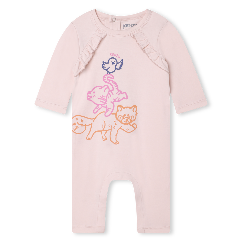 Printed cotton romper KENZO KIDS 
                    GIRL