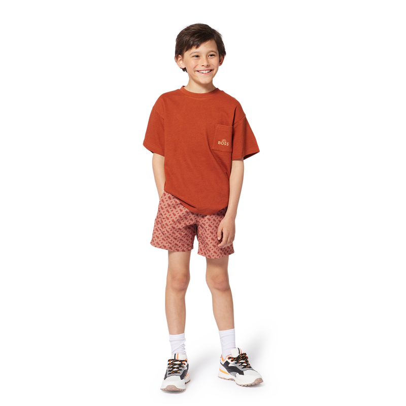 Embroidered cotton T-shirt BOSS 
                    BOY