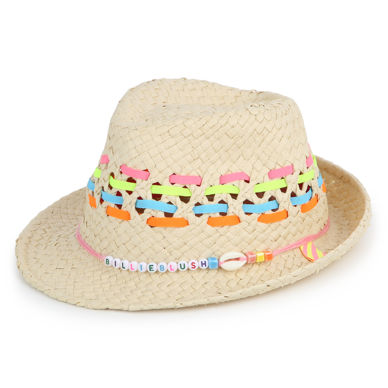 Striped woven hat BILLIEBLUSH 
                    GIRL
