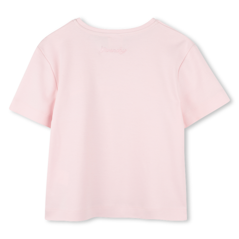 Cotton T-shirt with satin bow GIVENCHY 
                    GIRL
