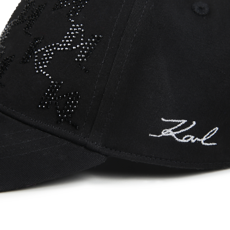 Sparkle Cotton Baseball Cap KARL LAGERFELD KIDS 
                    GIRL