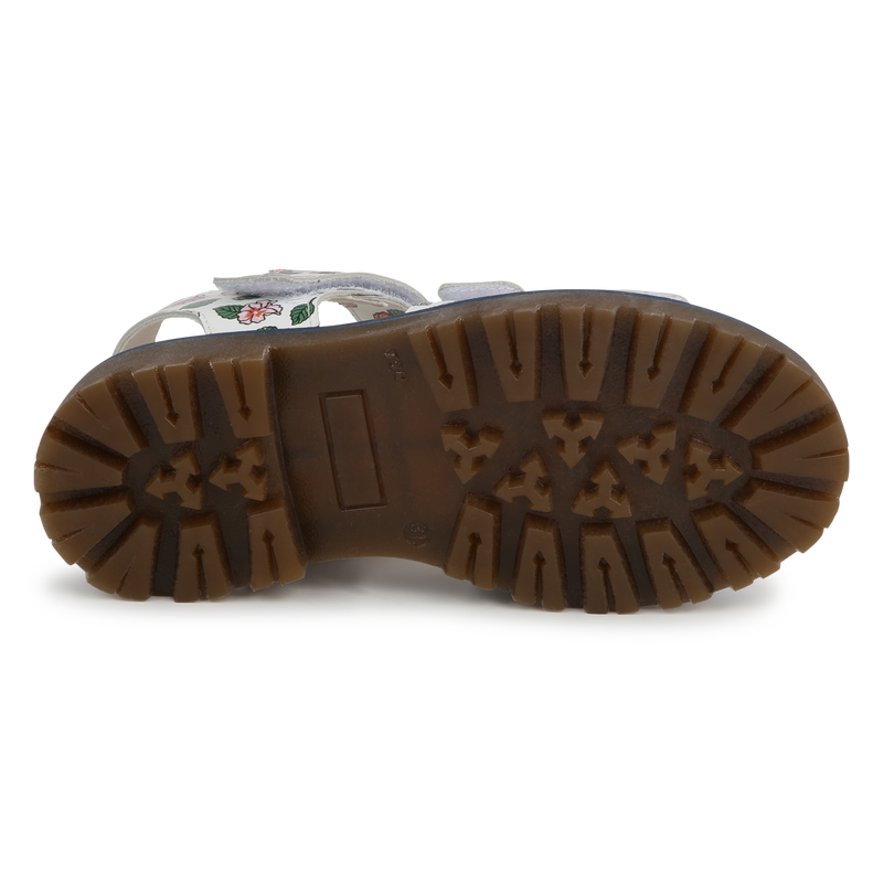 Leather velcro sandals KENZO KIDS 
                    GIRL