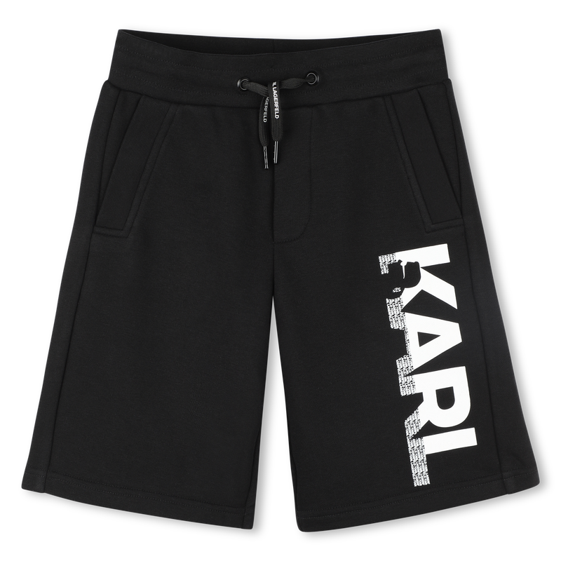 Elasticated cotton Bermudas KARL LAGERFELD KIDS 
                    BOY