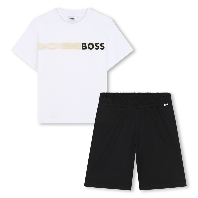 Cotton T-shirt and shorts BOSS 
                    BOY