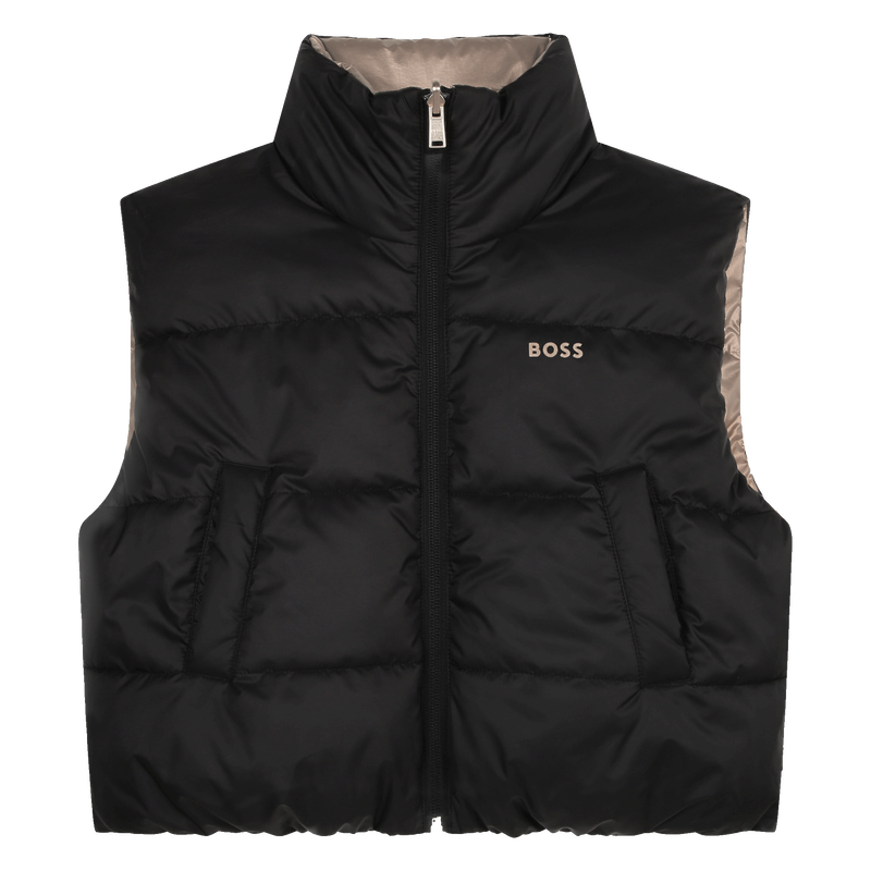 Reversible zip-up puffer vest BOSS 
                    GIRL