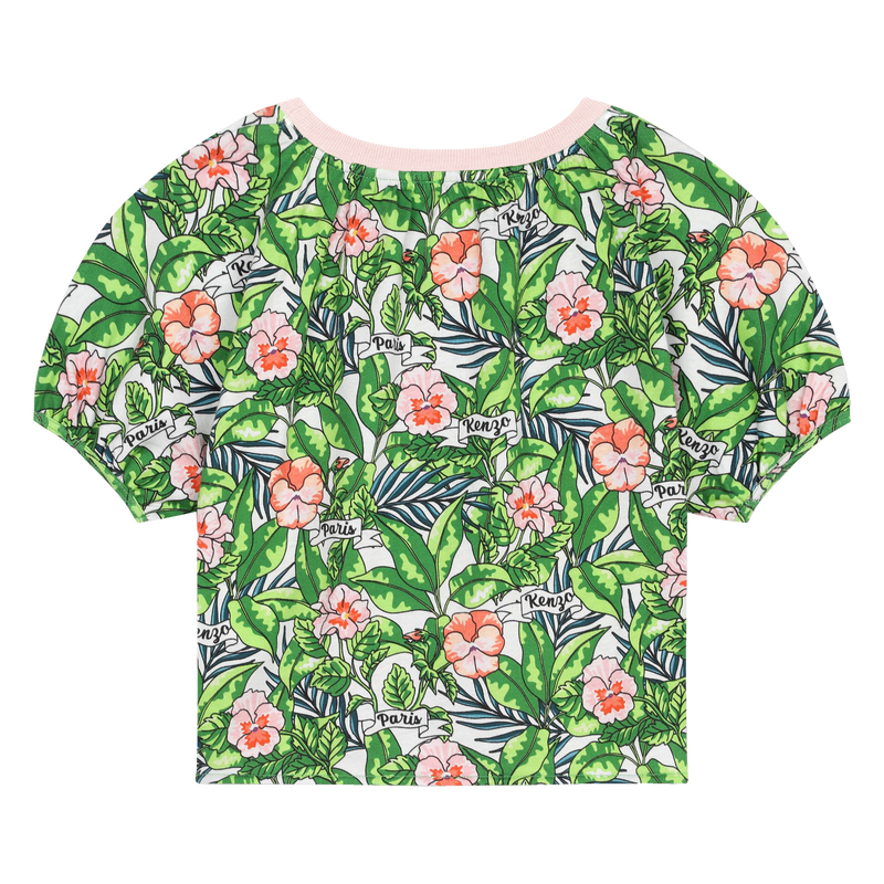Tie-front cotton t-shirt KENZO KIDS 
                    GIRL