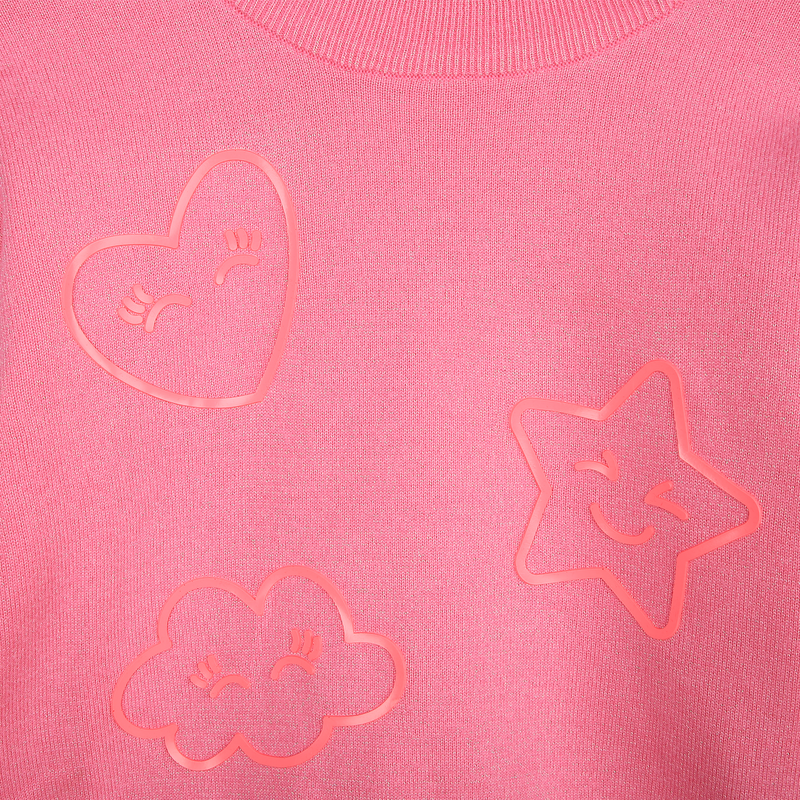 Glitter knit graphic pullover BILLIEBLUSH 
                    GIRL