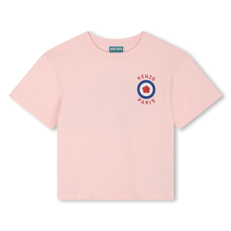 Short-Sleeved Cotton T-Shirt KENZO KIDS 
                    GIRL