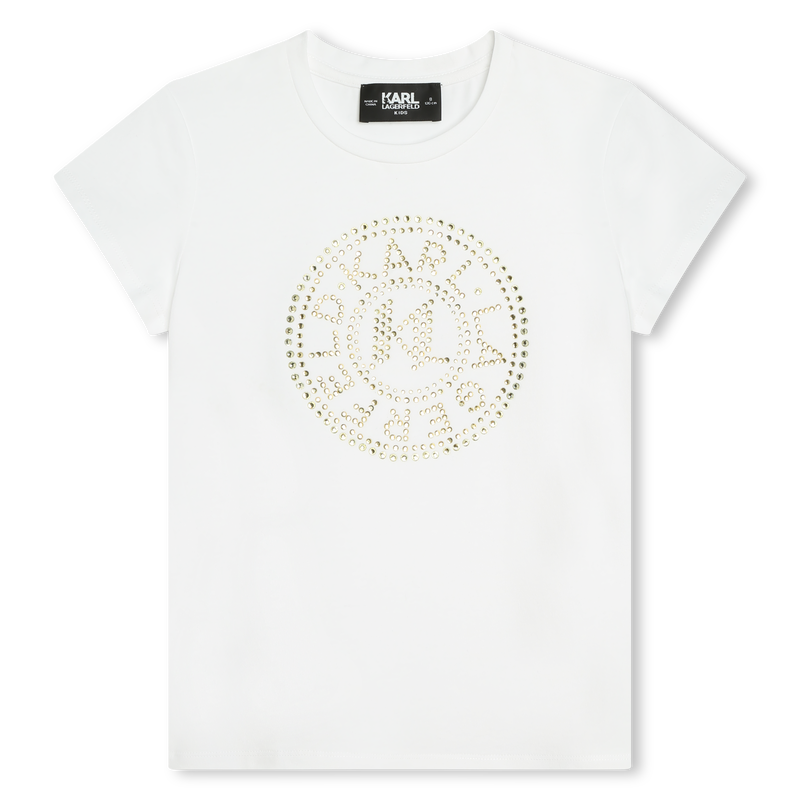 Diamanté logo t-shirt KARL LAGERFELD KIDS 
                    GIRL
