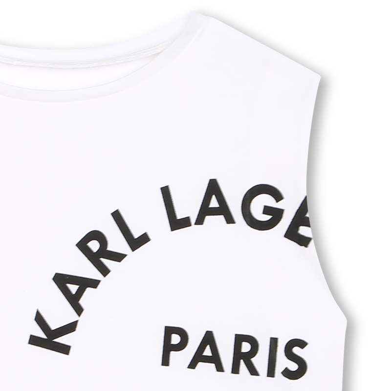 Printed Sleeveless T-Shirt KARL LAGERFELD KIDS 
                    GIRL