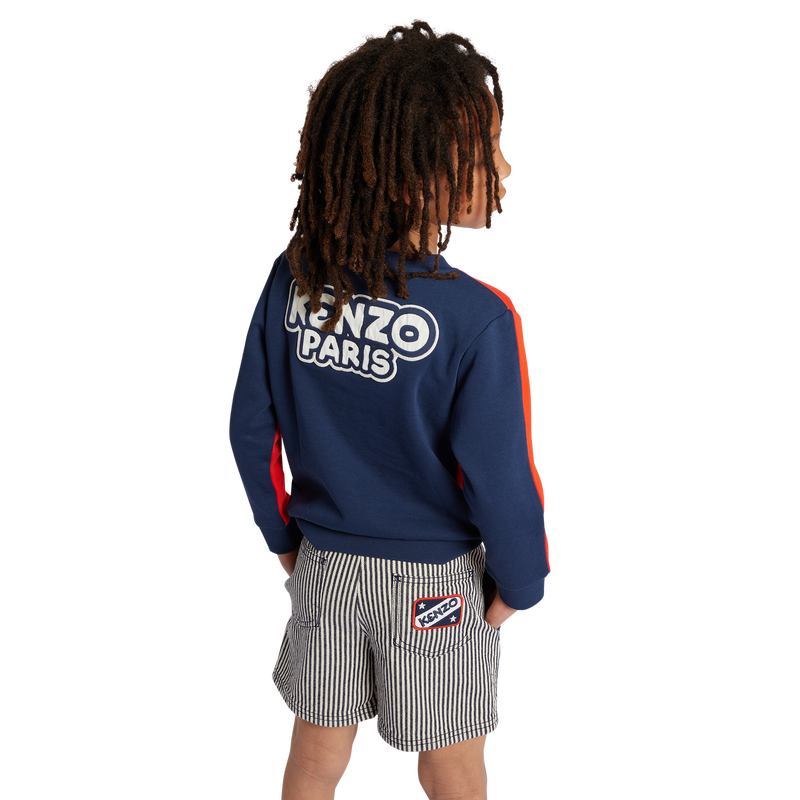 Striped denim Bermudas KENZO KIDS 
                    BOY
