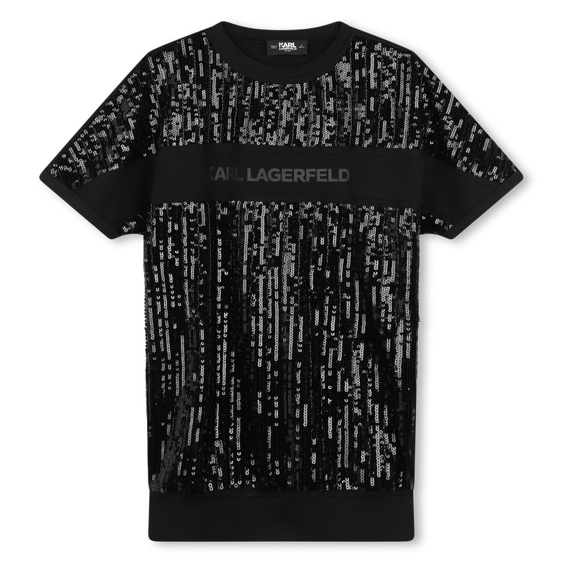 Beaded & Sequined Dress KARL LAGERFELD KIDS 
                    GIRL
