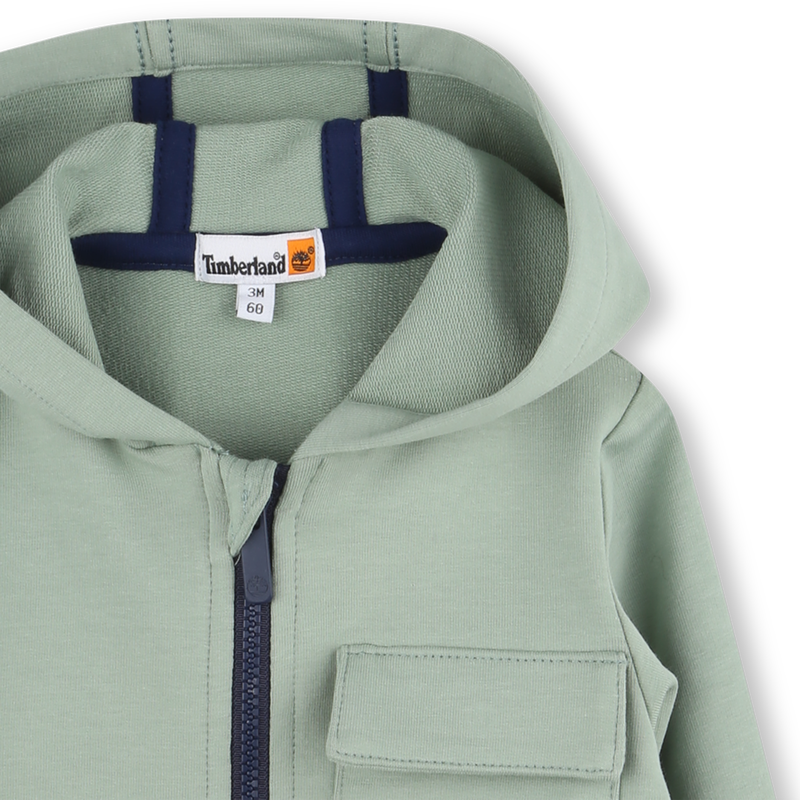 Hooded fleece cardigan TIMBERLAND 
                    BOY