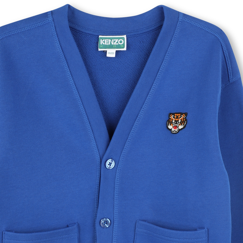 Cotton fleece cardigan KENZO KIDS 
                    UNISEX