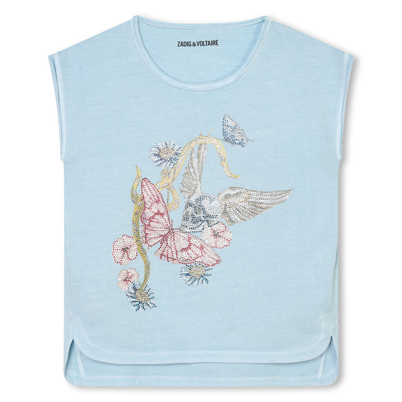 Diamanté Print T-Shirt ZADIG & VOLTAIRE 
                    GIRL