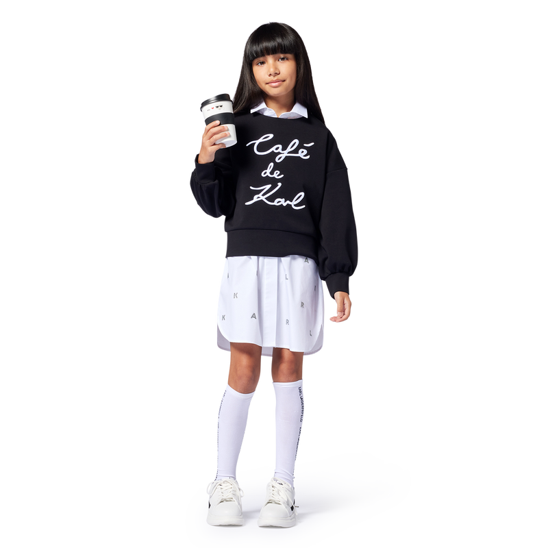 Embroidered sweatshirt KARL LAGERFELD KIDS 
                    GIRL