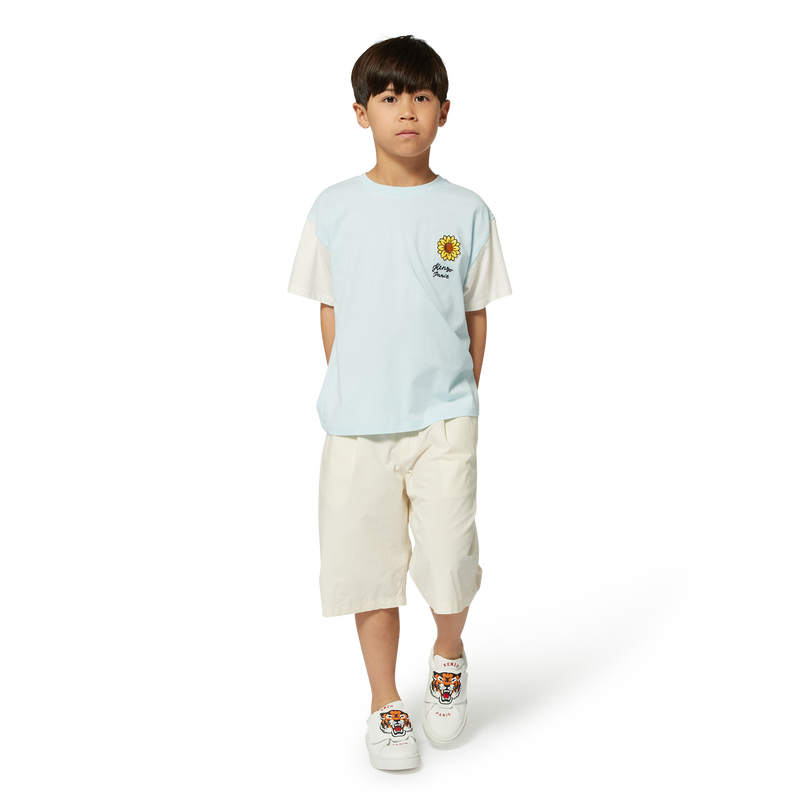 Plain cotton Bermuda shorts KENZO KIDS 
                    BOY