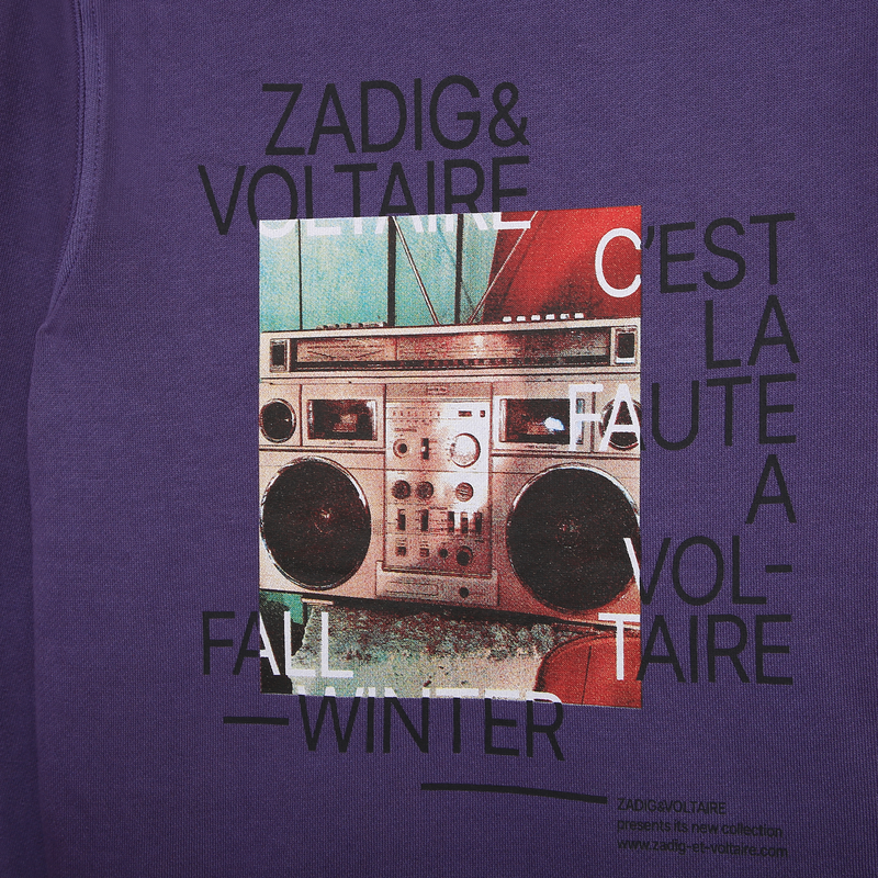 Hooded fleece sweatshirt ZADIG & VOLTAIRE 
                    GIRL