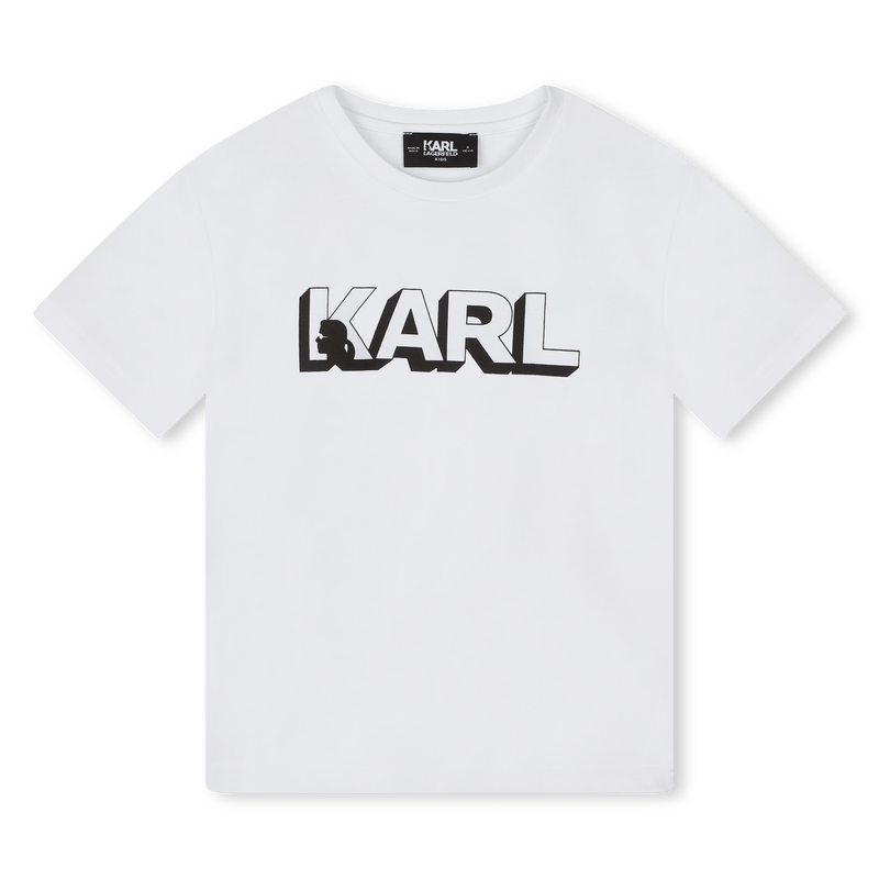 Short-Sleeved Cotton T-Shirt KARL LAGERFELD KIDS 
                    BOY