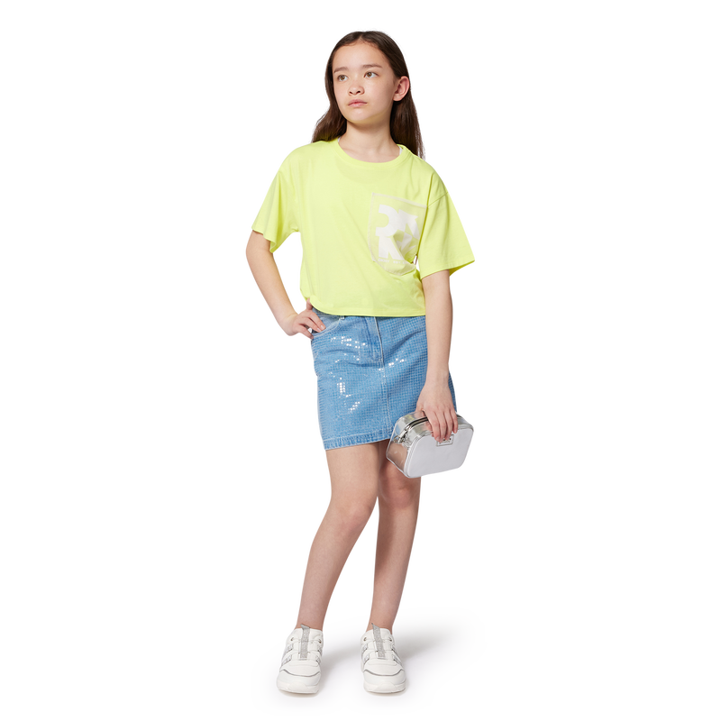 Two-material lace-up sneakers DKNY 
                    GIRL