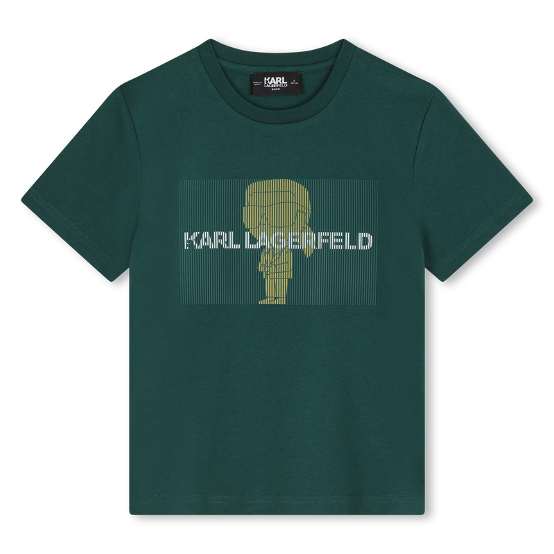 Short-Sleeved Cotton T-Shirt KARL LAGERFELD KIDS 
                    BOY