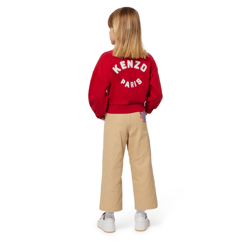 Flared Cotton Trousers KENZO KIDS 
                    GIRL
