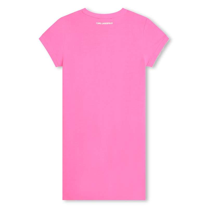 Straight Cotton Modal Dress KARL LAGERFELD KIDS 
                    GIRL