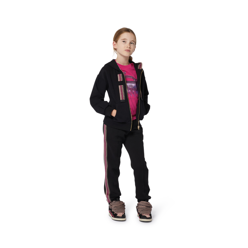Embroidered Zip-Up Sweatshirt LANVIN 
                    GIRL