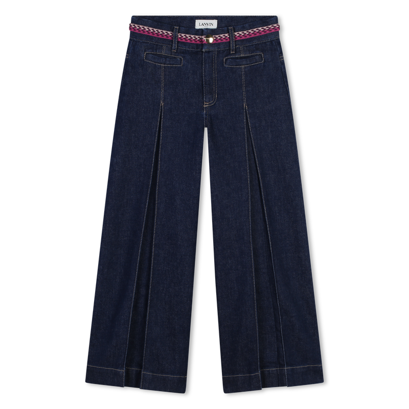 Trimmed Flared Pleated Jeans LANVIN 
                    GIRL