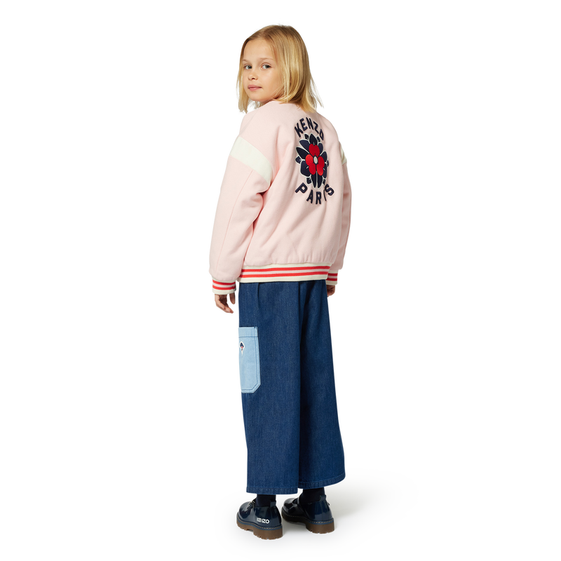 Embroidered woolen jacket KENZO KIDS 
                    GIRL