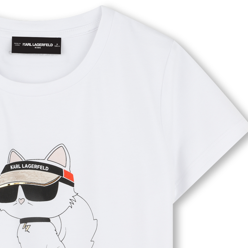 T-shirt with print KARL LAGERFELD KIDS 
                    GIRL