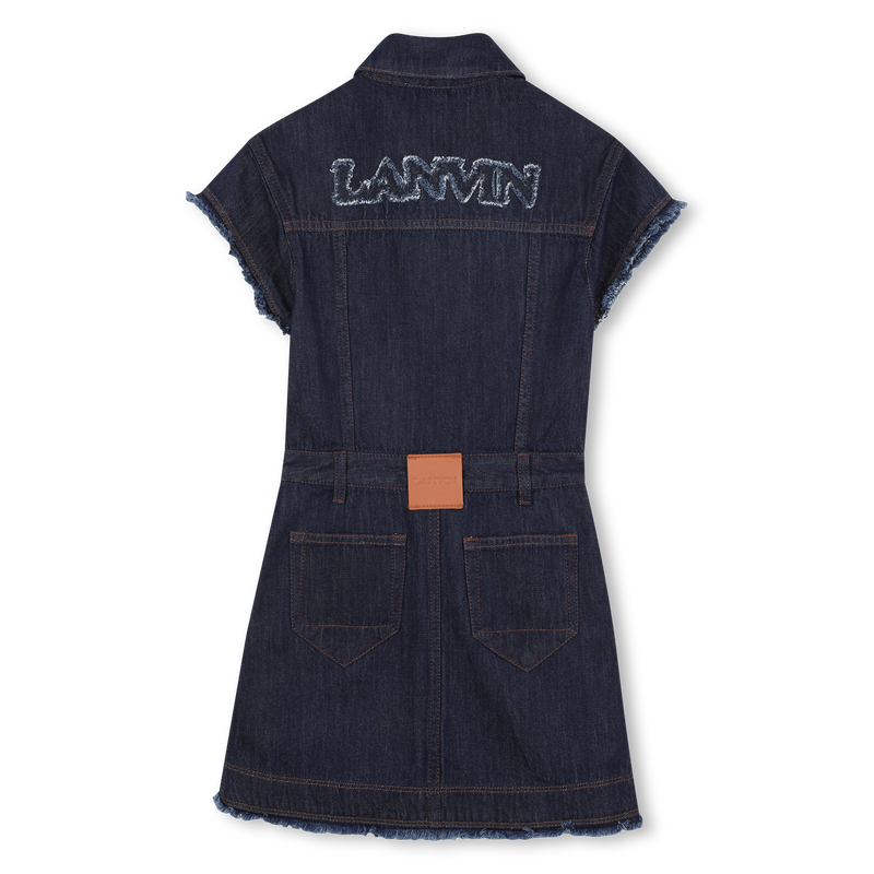 Short-sleeved denim dress LANVIN 
                    GIRL