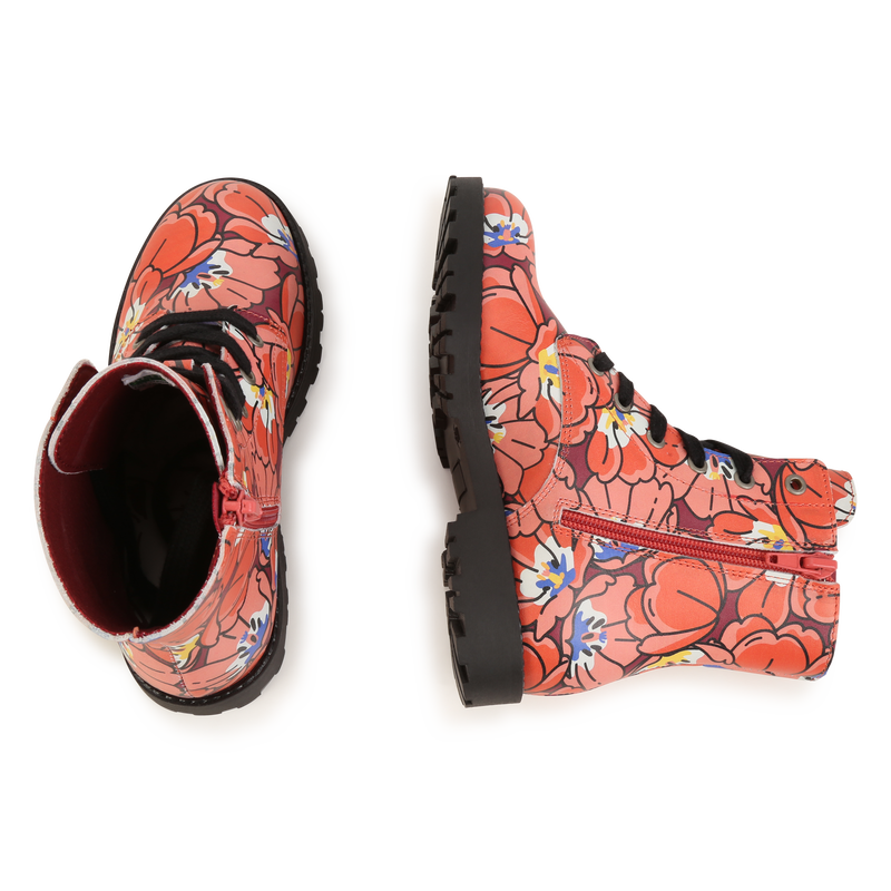 Lace-up leather boots KENZO KIDS 
                    UNISEX