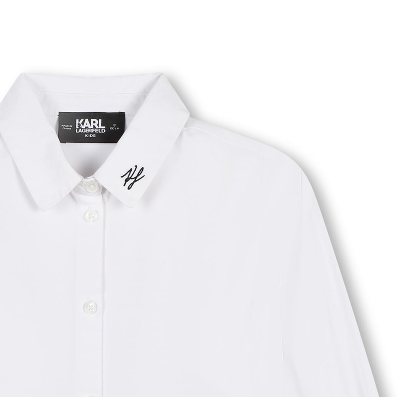Signature Logo Button-Up KARL LAGERFELD KIDS 
                    GIRL