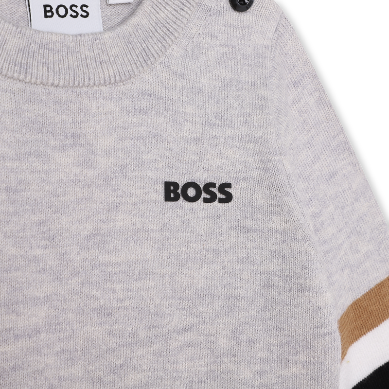 Cotton and wool pullover BOSS 
                    BOY