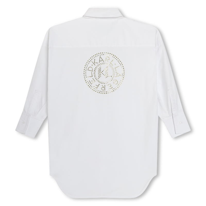 Cotton Poplin Shirt Dress KARL LAGERFELD KIDS 
                    GIRL