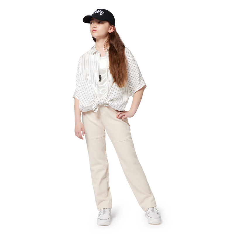Two-material lace-up sneakers DKNY 
                    GIRL