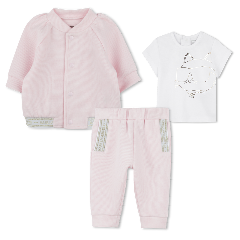 Three-piece tracksuit set KARL LAGERFELD KIDS 
                    GIRL