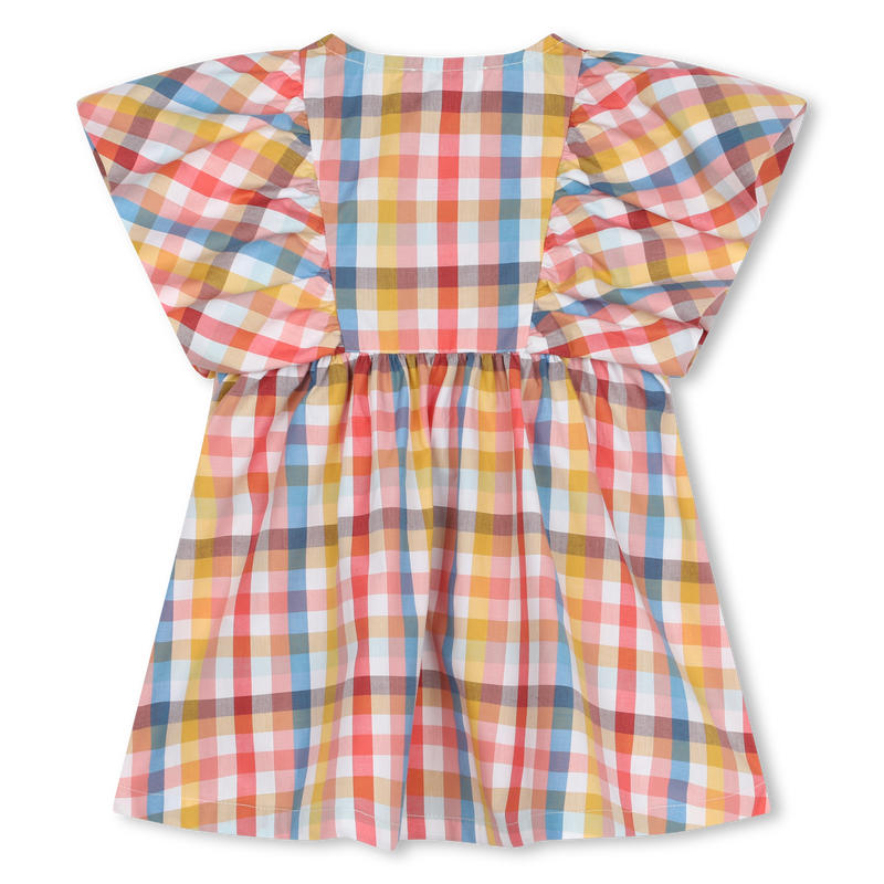 Checked cotton dress KENZO KIDS 
                    GIRL