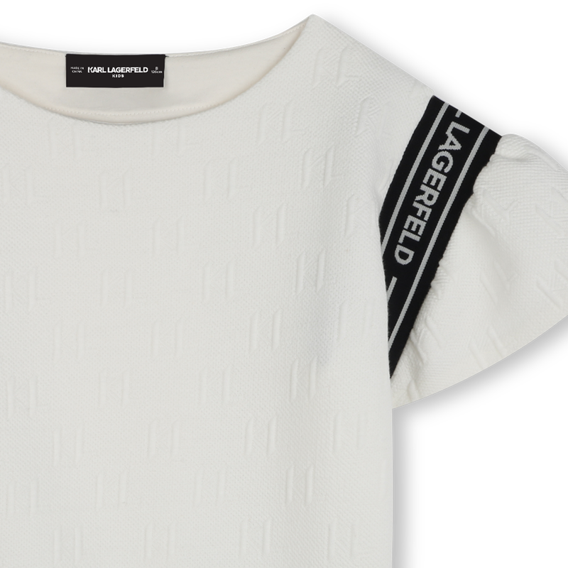 T-shirt with frilled sleeves KARL LAGERFELD KIDS 
                    GIRL