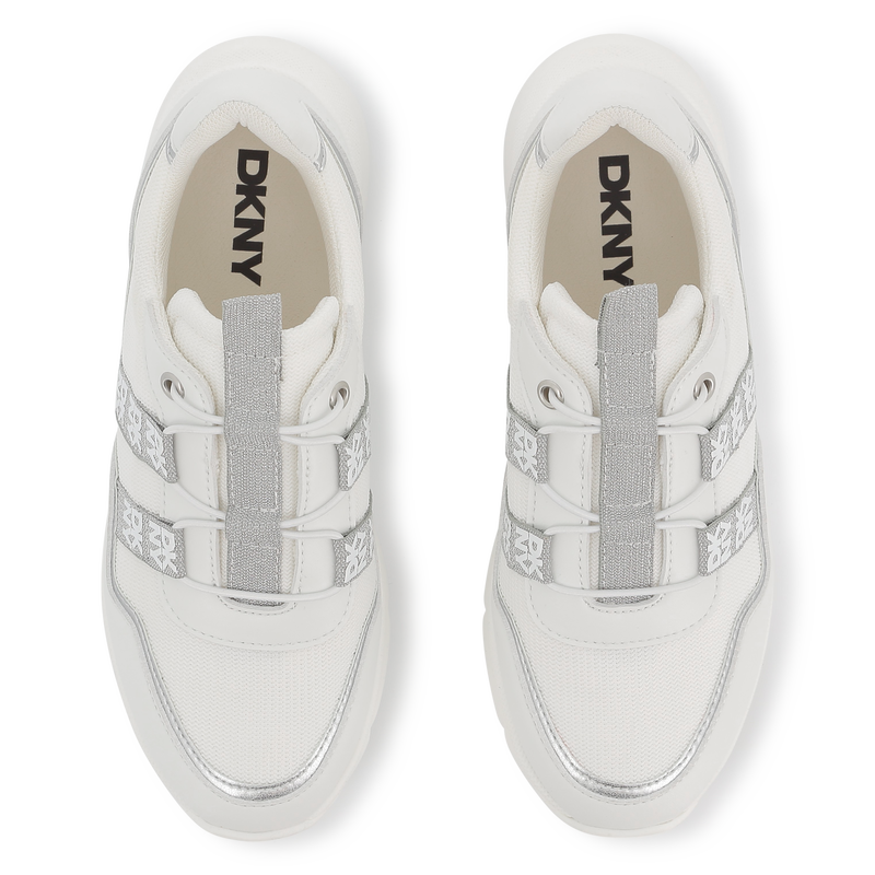 Two-material lace-up sneakers DKNY 
                    GIRL