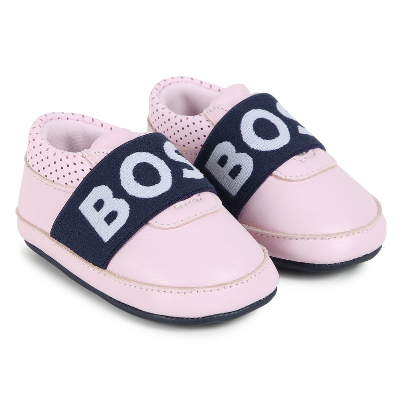 Elasticated Leather Slippers BOSS 
                    GIRL