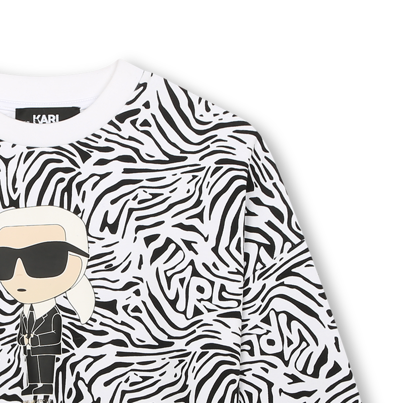 Zebra Print Sweatshirt KARL LAGERFELD KIDS 
                    GIRL