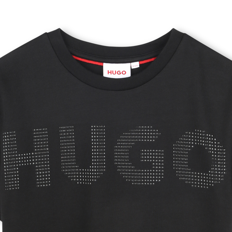 Studded Cotton Logo T-Shirt HUGO 
                    GIRL