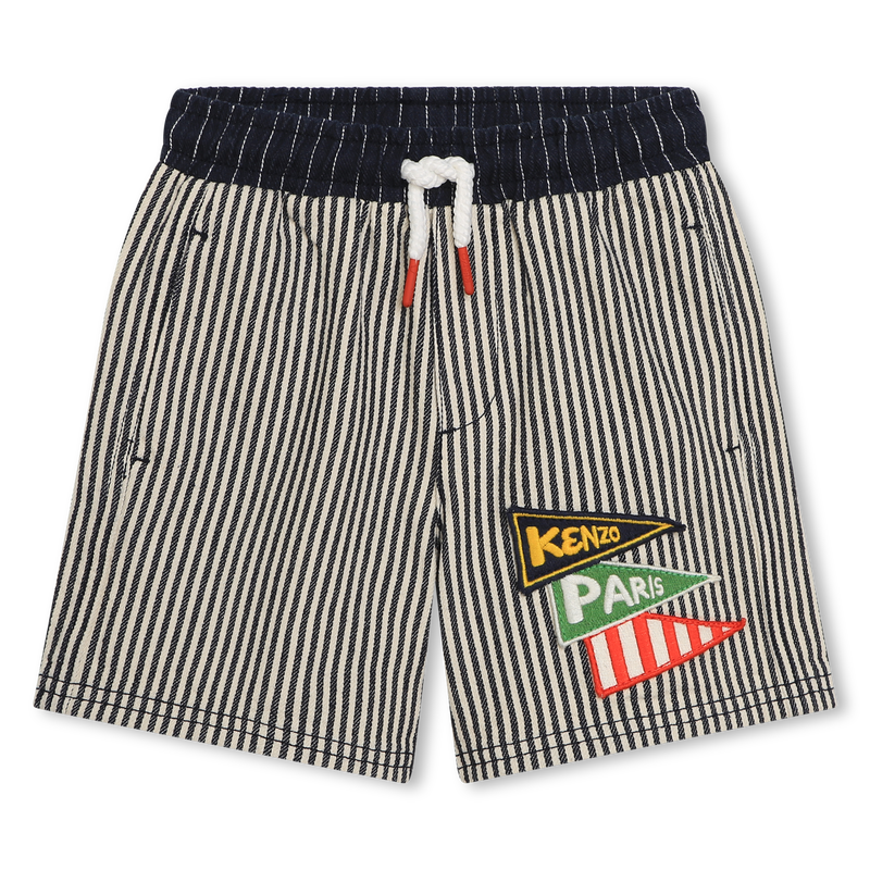 Striped denim Bermudas KENZO KIDS 
                    BOY